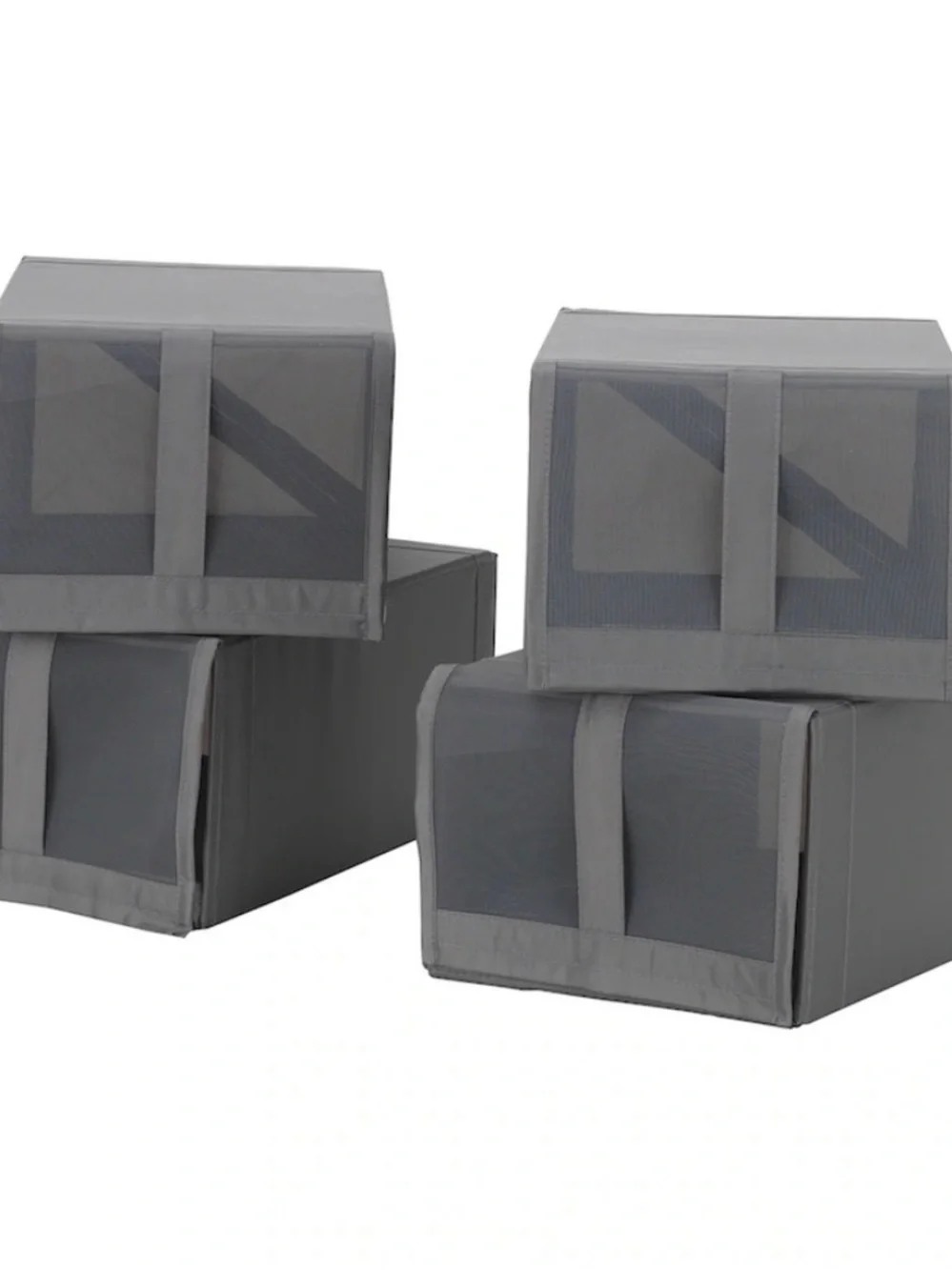 IKEA Gray Fabric Under-Bed Storage Set